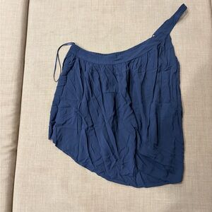 Old Navy Navy Blue Silky, One Shoulder Blouse